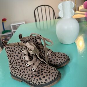 Leopard Print Kids Boots